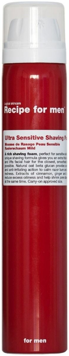 Kuva Recipe for men Ultra Sensitive Shaving Foam 100 ml
