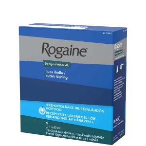 Kuva ROGAINE 50 mg/ml 60 ml liuos iholle 2 annostelijaa