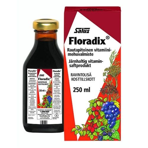 Kuva Salus Floradix rautapitoinen vitamiini-mehuvalmiste, 250 ml