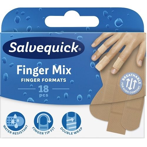 Kuva Salvequick Finger Mix laastari, 18 kpl