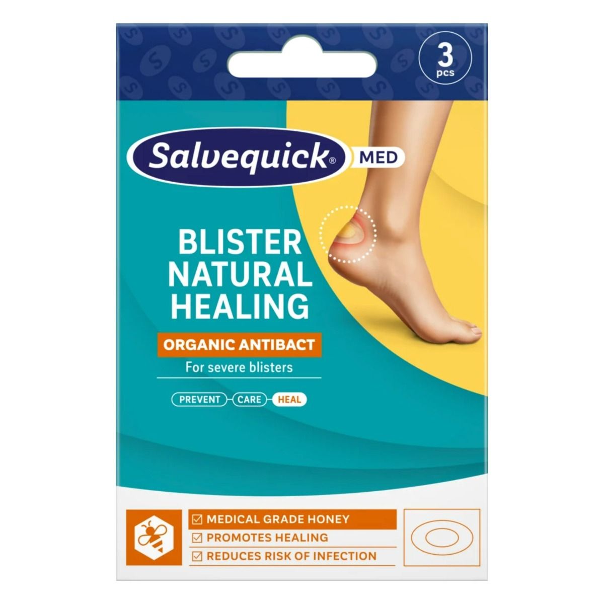 Kuva SalvequickMED Blister Natural Healing rakkolaastari 3kpl