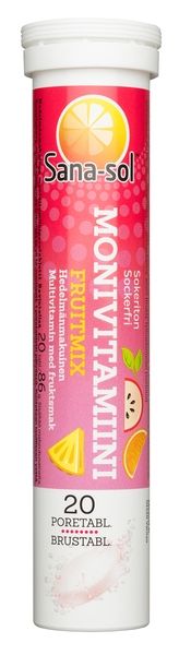 Kuva Sana-sol Monivitamiini Fruitmix, 20 poretabl