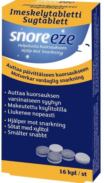 Kuva Snoreeze imeskelytabletti kuorsaukseen, 16 kpl 