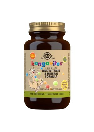 Kuva Solgar Kangavites® Tropical Punch (lapsille, hedelmänmakuinen), 120 tabl. 