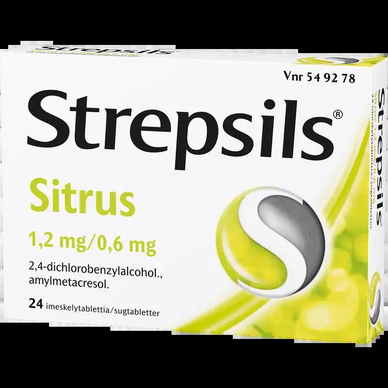 Kuva STREPSILS SITRUS 1,2/0,6 mg 24  imeskelytablettia