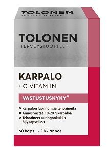 Kuva Tolonen Karpalo + C-vitamiini, 60 kaps.