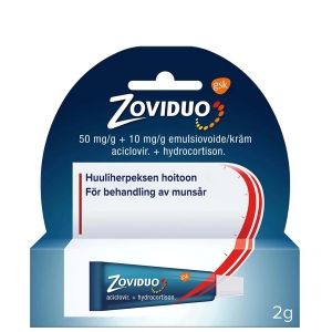 Kuva ZOVIDUO 50/10 mg/g 2 g emuls voide