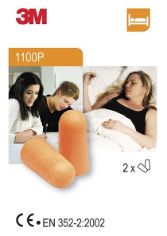 3M 1100 Korvatulpat vaahtomuovi, 2 paria