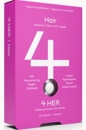 4Her Hair ravintolisä naisten hiuksille 60 kpl
