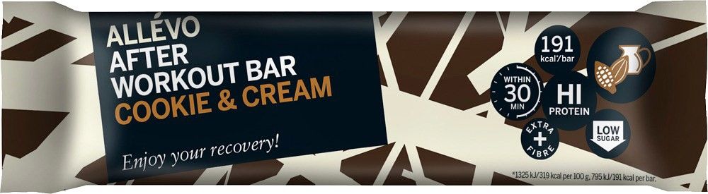 Allévo After Workout Bar Cookie & Cream, 60 g