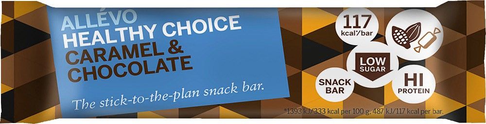 Allévo Healthy Choice Bar Caramel Chocolate, 2-pack