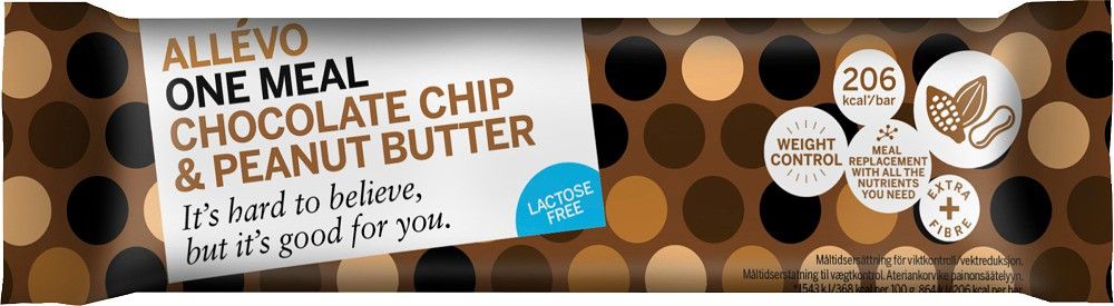 Allévo Lactose Free One Meal Chocolate Chip & Peanut Butter, 56 g