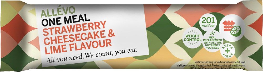 Allévo One Meal Strawberry Cheesecake & Lime, 61 g