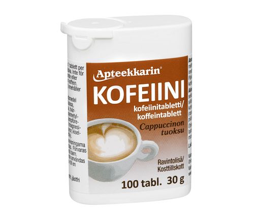 Apteekkarin Kofeiini kofeiinitabletti, 100 tabl