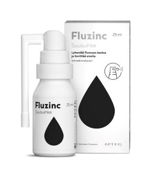 Apteq Fluzinc suusuihke salmiakki 25 ml