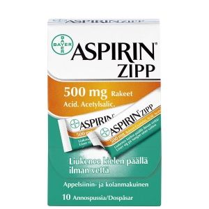 ASPIRIN ZIPP 500 mg 10 kpl rakeet