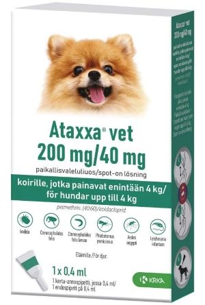 Ataxxa vet 200 mg / 40 mg 1 x 0.4 ml paikallisvaleluliuos