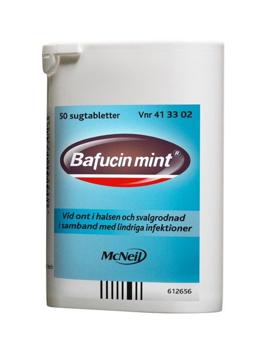 Bafucin Mint, sugtablett, 50 st