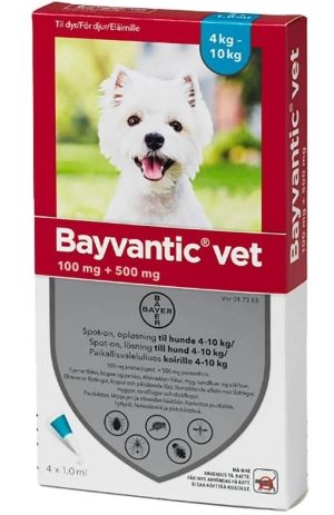 Bayvantic vet 4 x 1 ml paikallisvaleluliuos
