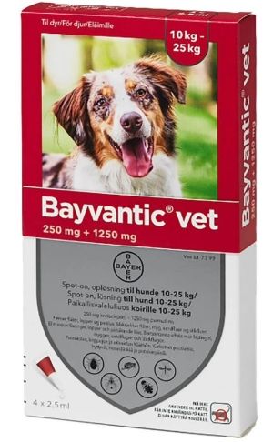 Bayvantic vet 4 x 2.5 ml paikallisvaleluliuos