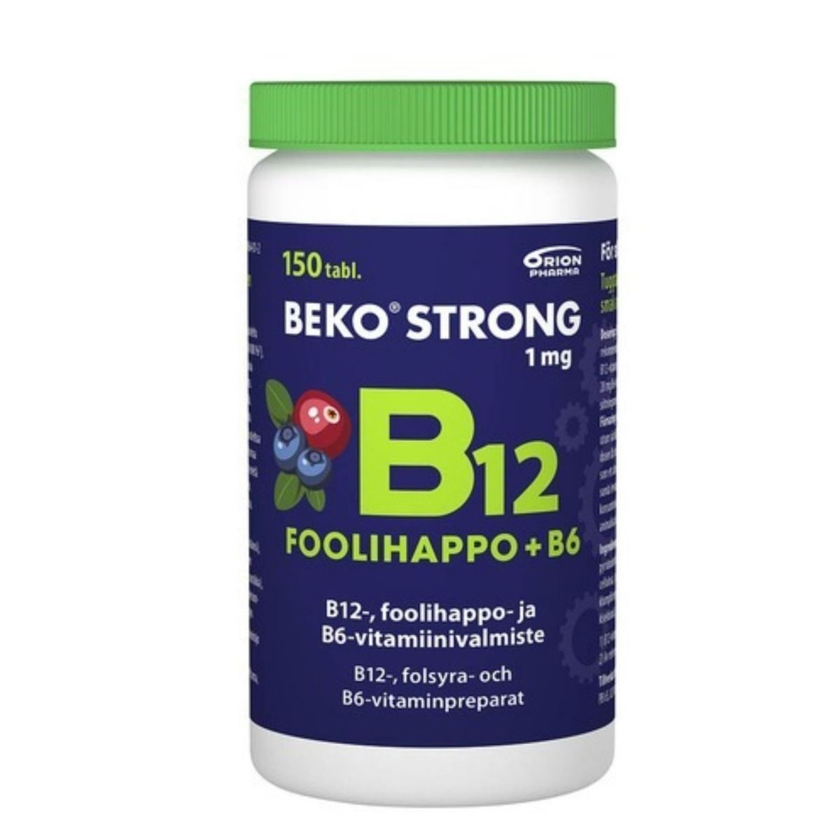 Beko Strong B12+fooli+B6 mustikka-karpalo 150 purutabl