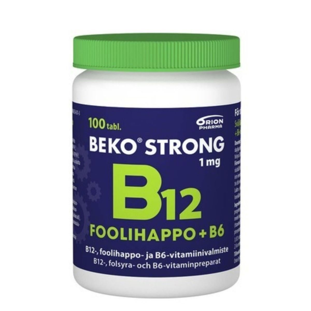 Beko Strong B12+foolihappo+B6 100 tabl.