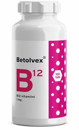 Betolvex 1 mg B12-vitamiini 100 tablettia