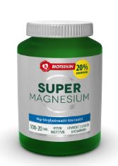 Bioteekki Super Magnesium bonuspakkaus, 100 + 20 tabl