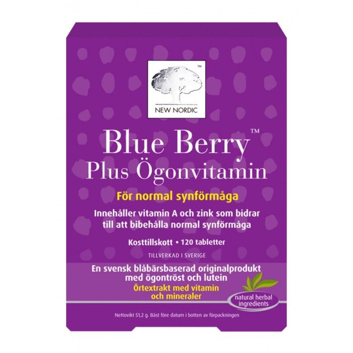 Blue Berry Plus Ögonvitamin, 120 tabletter