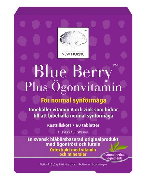 Blue Berry Plus Ögonvitamin, 60 tabletter