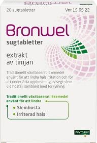 Bronwel sugtabletter, 20 st