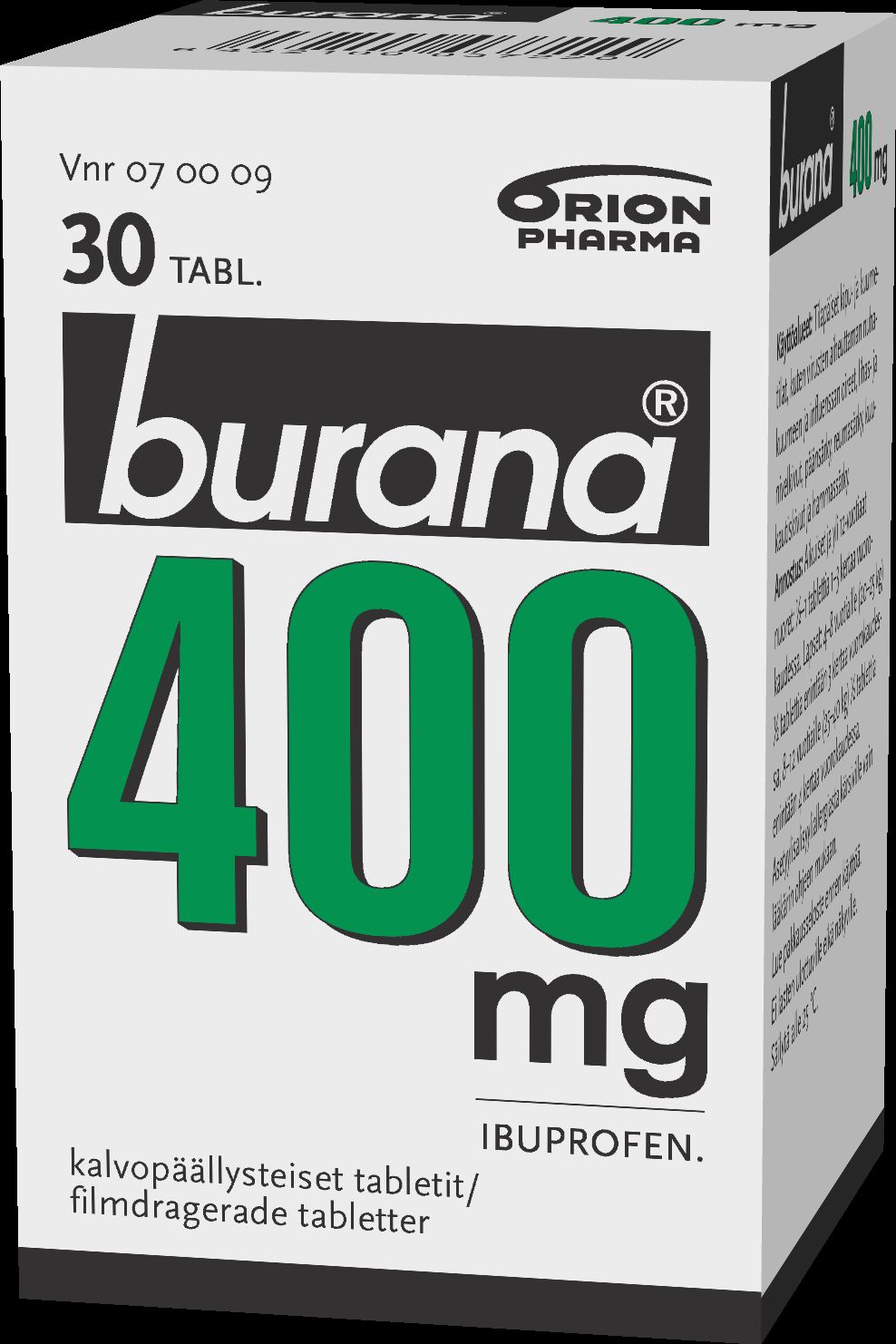 BURANA 400 mg 30 kpl tablettia, purkki