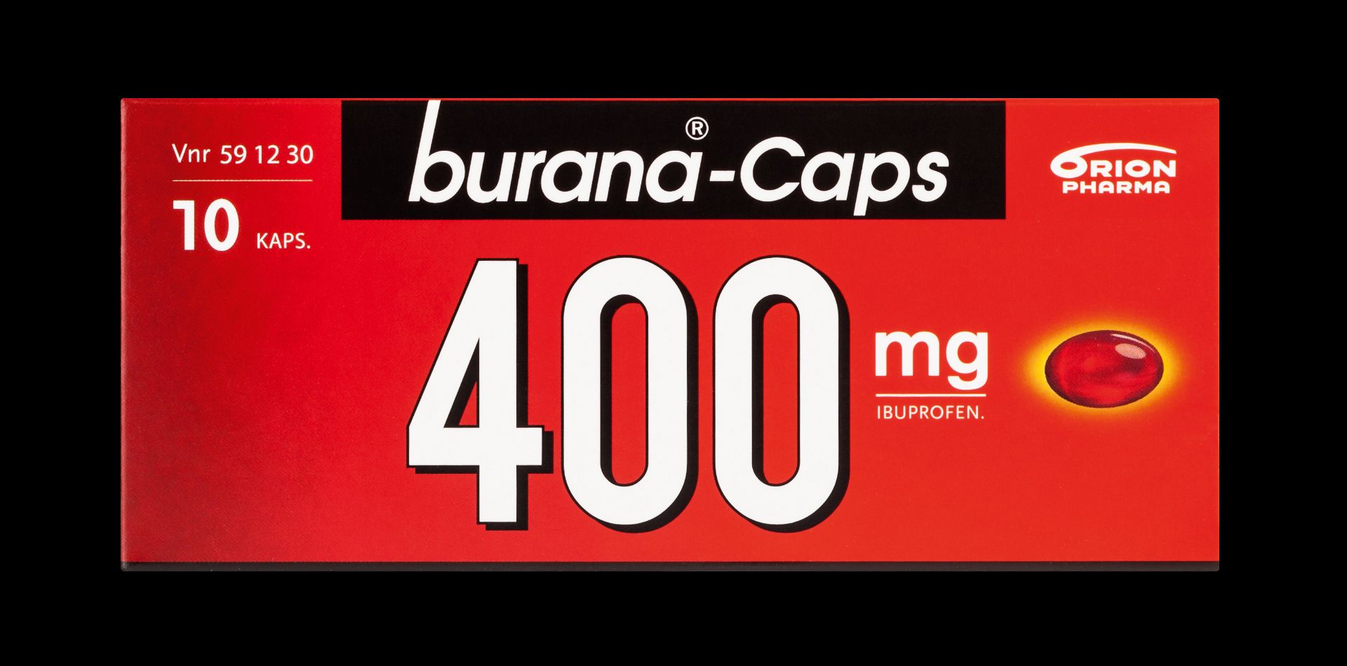 BURANA-CAPS 400 mg 10 fol kaps, pehmeä