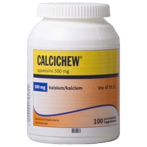 CALCICHEW APPELSIINI 500 mg 100 kpl purutabl