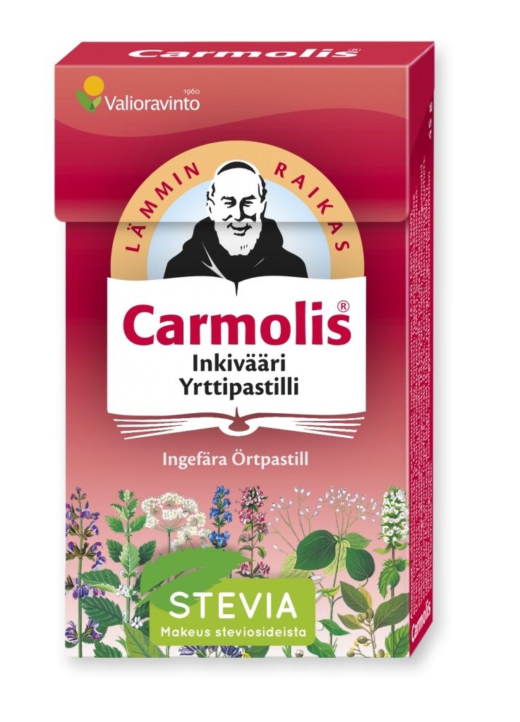 Carmolis Inkivääri Yrttipastilli, 45 g