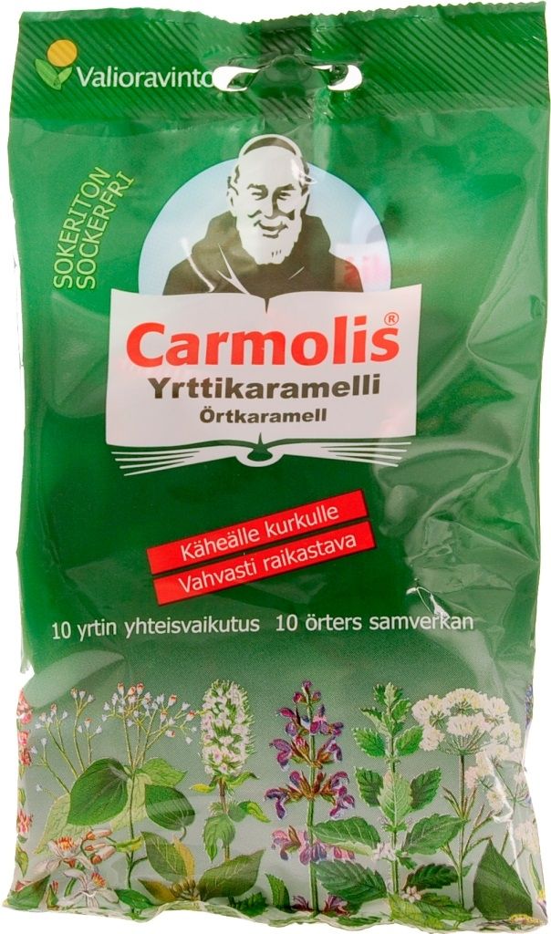Carmolis Sokeriton Kurkkukaramelli 75 g