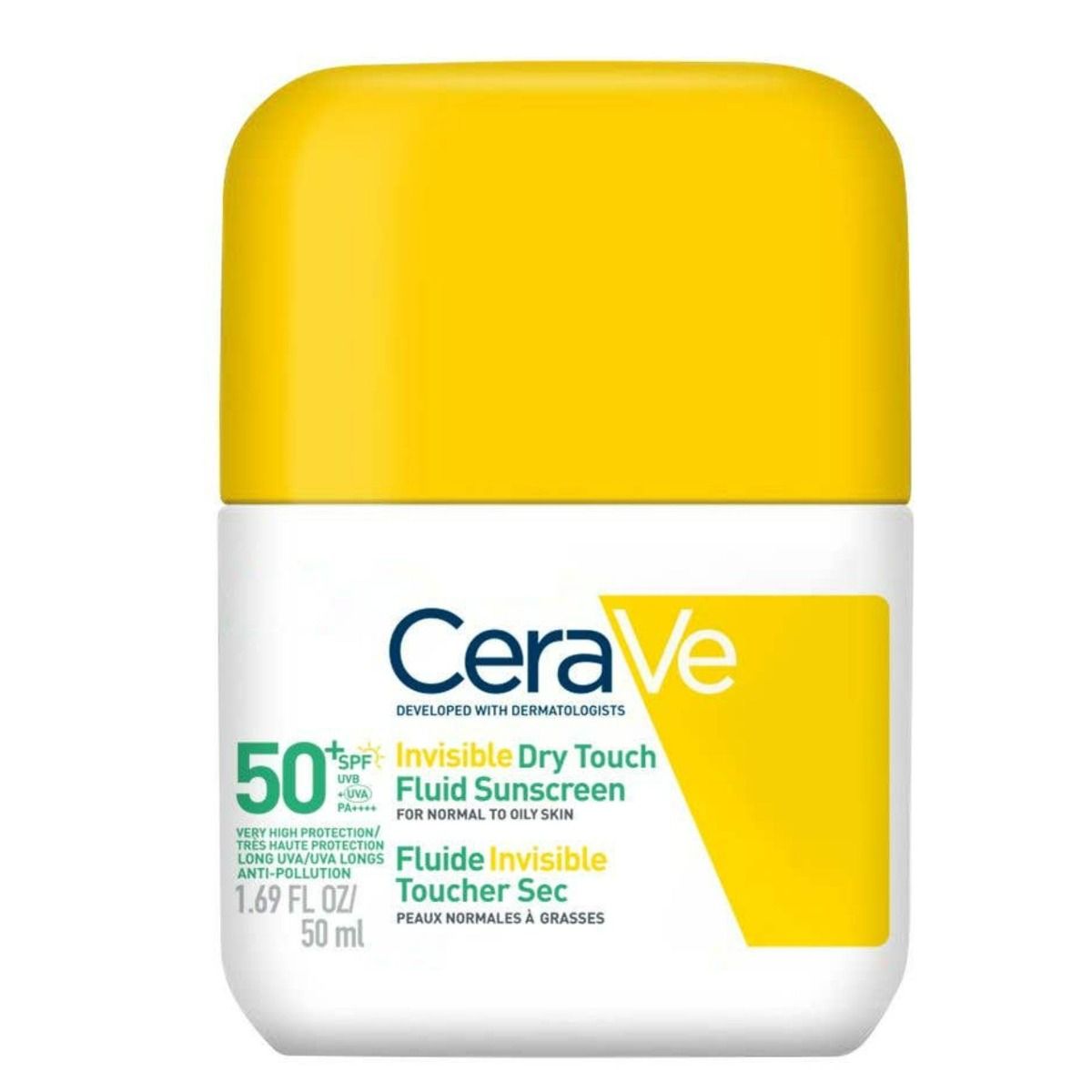 Cerave Invisible Dry Touch Fluid Sunscreen SPF50+ aurinkovoide kasvoille 50ml