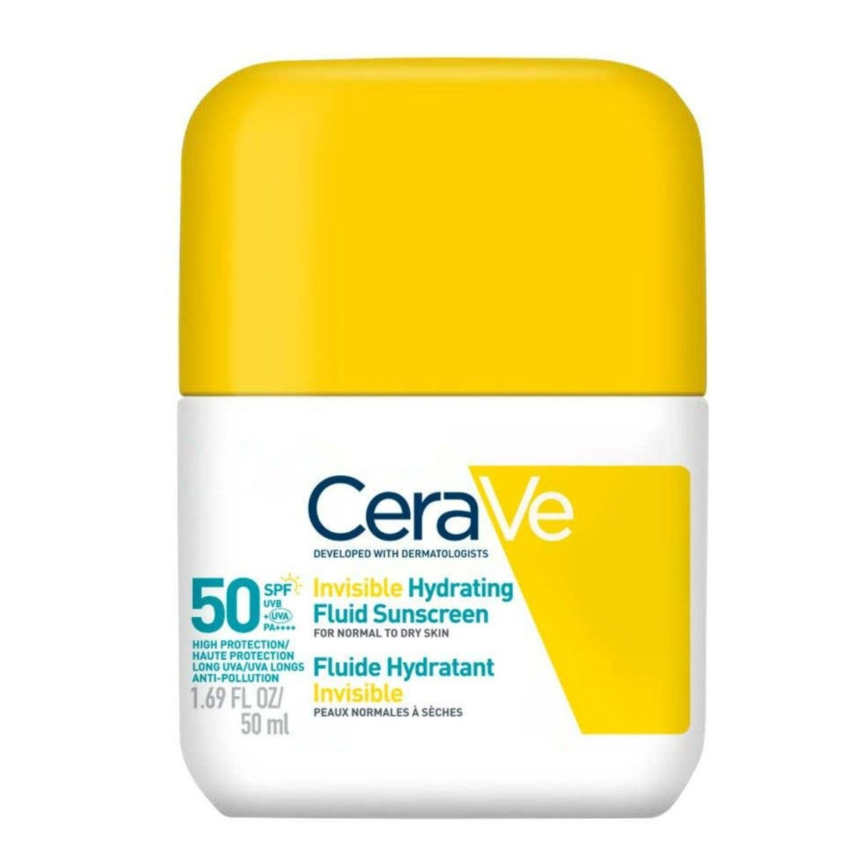 Cerave Invisible Hydrating Fluid Sunscreen SPF50 aurinkosuojavoide kasvoille 50ml