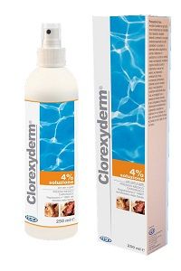 Clorexyderm Solution 4% desinfioiva ja kosteuttava liuos eläimille 250 ml