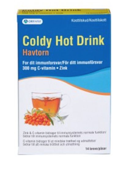 Coldy Hot Drink Havtorn, 14 påsar