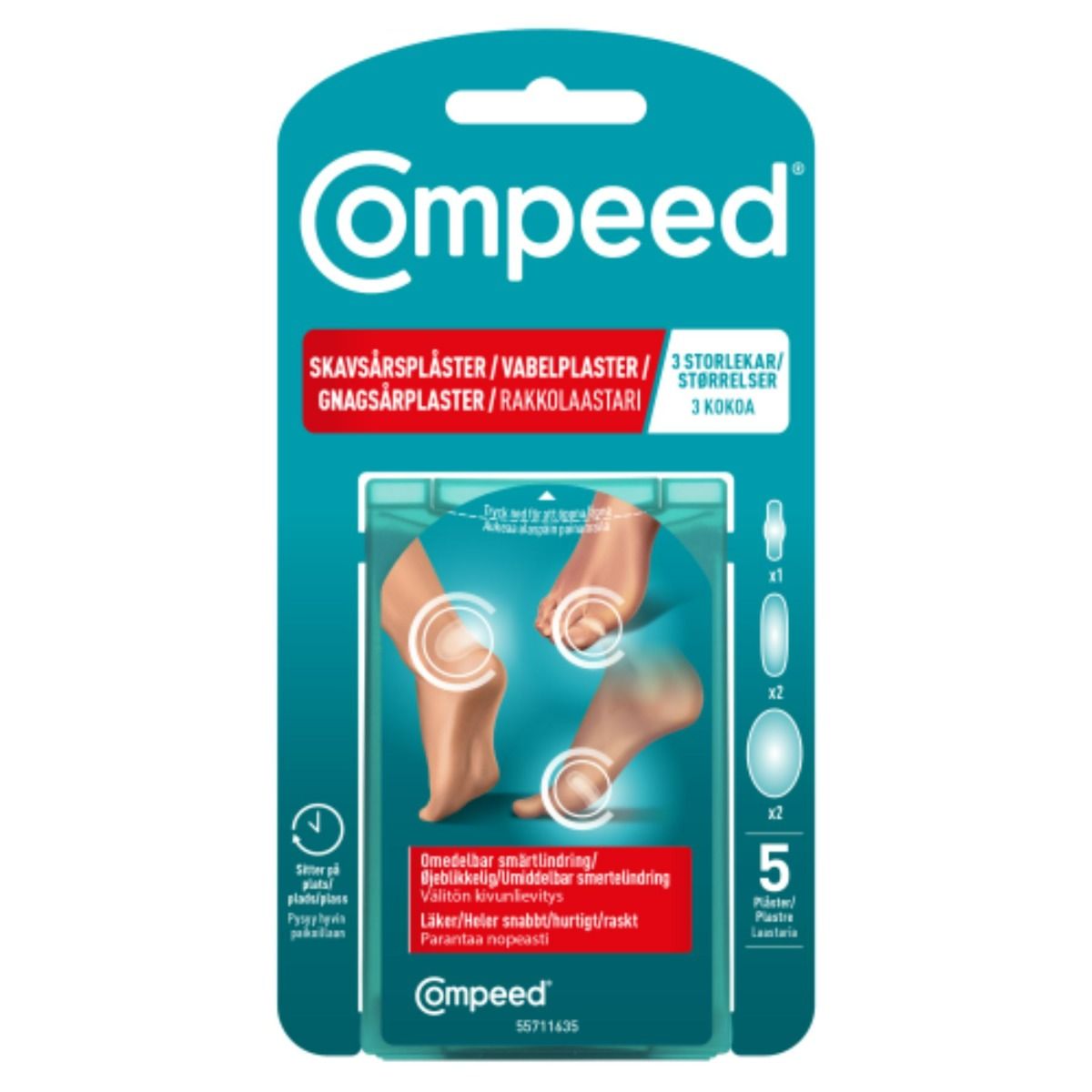 Compeed Mix Pack Rakkolaastari 5 kpl