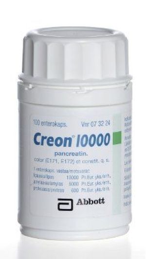 CREON 10 000 150 mg 100 kpl enterokaps, kova