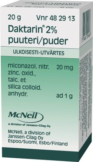 DAKTARIN 2 % 20 g puuteri