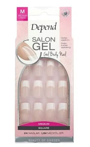 Depend Salon Gel Nude Medium Square irtokynnet 24 kpl
