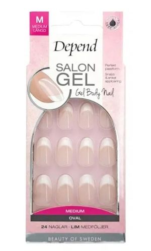 Depend Salon Gel Nude Oval irtokynnet 24 kpl