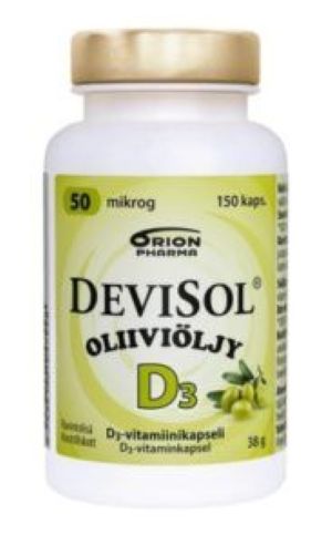 Devisol oliiviöljy 50 mikrog 150 kaps