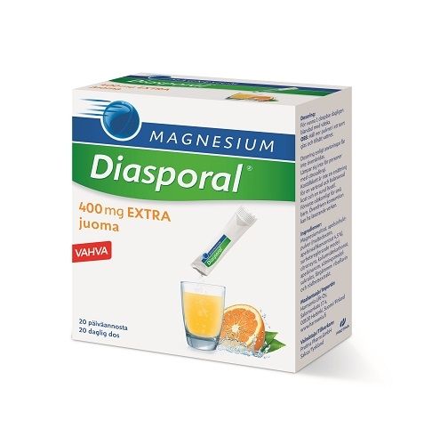 Diasporal Magnesium 400 mg Extra juoma, 20 pss