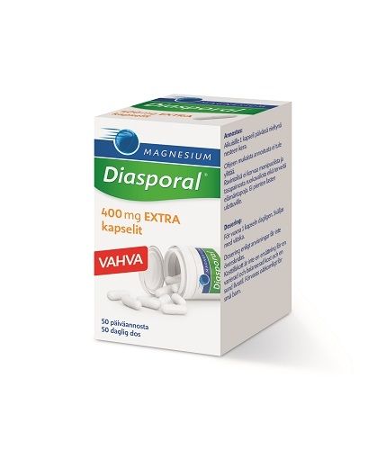 Diasporal Magnesium 400 mg Extra kapselit, 50 kaps.