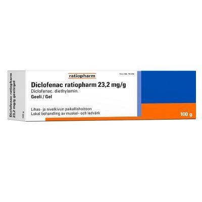DICLOFENAC RATIOPHARM 23,2 mg/g 100 g geeli