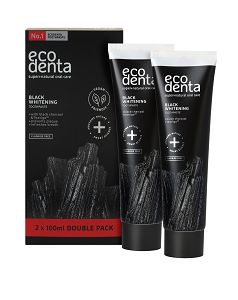 Ecodenta Extra Black Whitening  Charcoal Double Pack 2x100ml